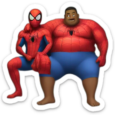 island-with-fat-spiderman sticker