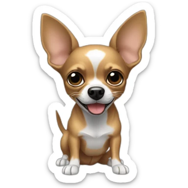 chihuahua NEGRO gritando sticker