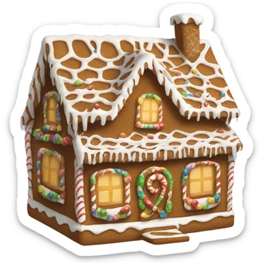 A gingerbread house  sticker