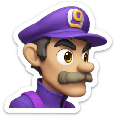 malnourished waluigi sticker