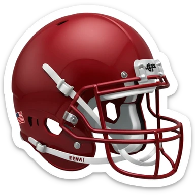 college football player helmets dark red  sticker