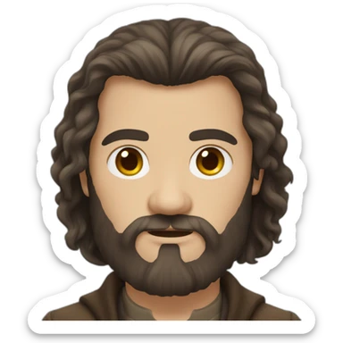 long brown haired Hagrid sticker