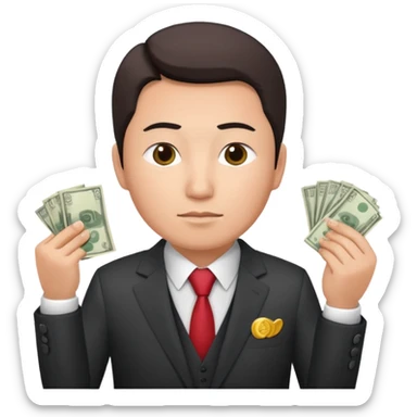 кыргызский бизнесмен считающий деньги sticker