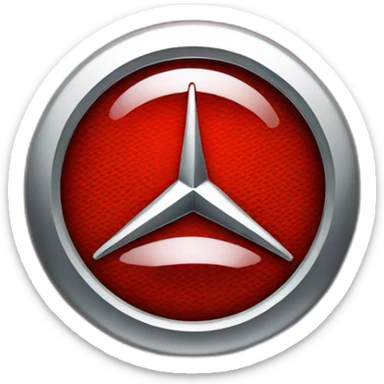 Mercedes benz red logo sticker