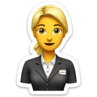 Chicken restaurant supervisor female sticker