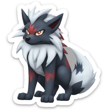  Incineroar Zoroark Lycanroc Fakemon sticker