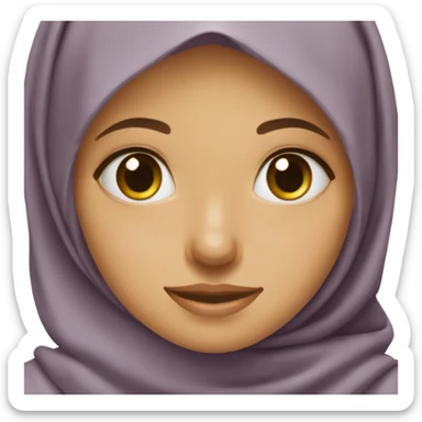 a hijabi girl waering an apron sticker