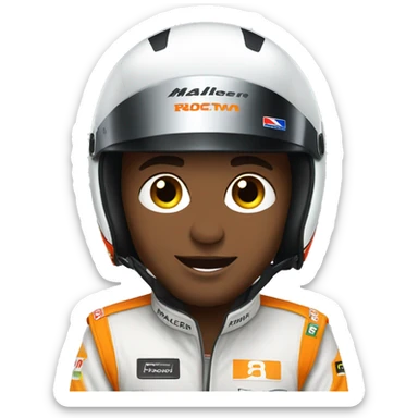 mclaren racecar driver sticker
