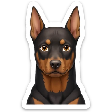 Dobermann no cropped ears sticker