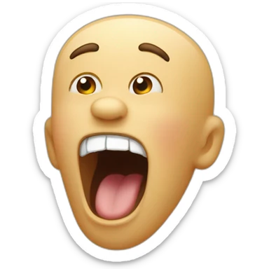 Yawning and stretching  sticker