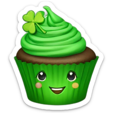 Happy st Patrick’s day cupcake sticker