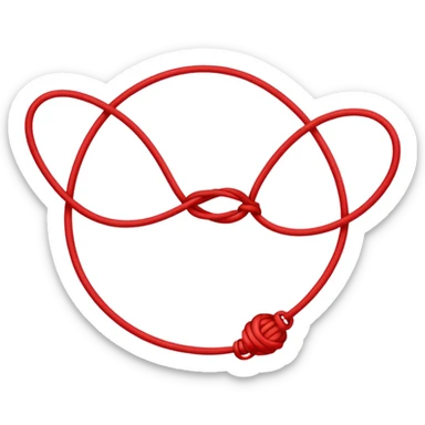 Red string sticker