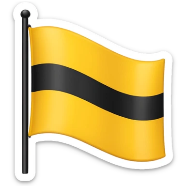 Create 2 yellow lined and 1 black lined flag emoji and put black line between yellow lines sticker