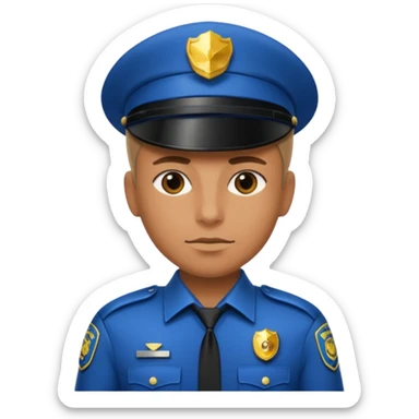 futuristic cop sticker