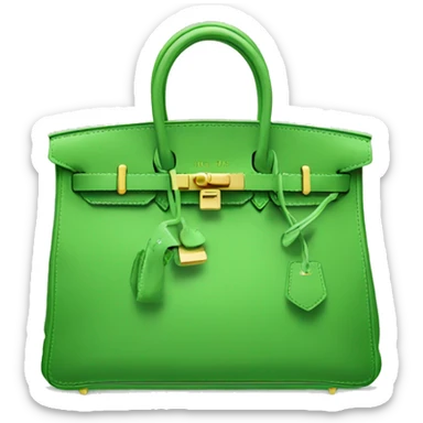 Birkin bag green sticker
