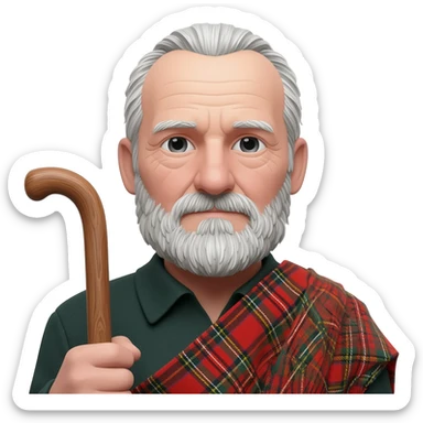 Older man In a Kilt sticker