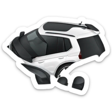 White Vw tiguan r line 2020 with black rims sticker