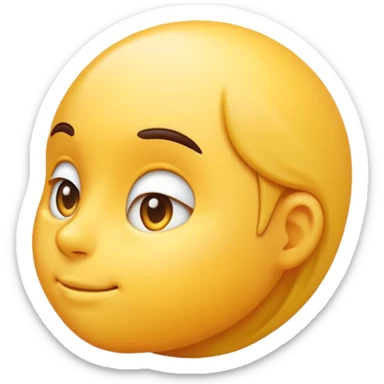 Emoji side profile but looking directly  sticker