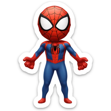 Un spiderman con corazones  sticker