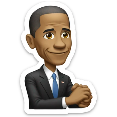 Obama qui rie sticker
