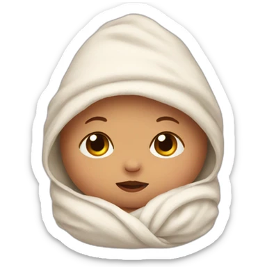 Swaddled baby sticker