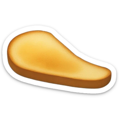 A piece of bread and a cup of coffee on the plate. sticker