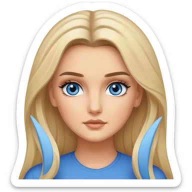 Perrie Edwards with long blonde hair sticker