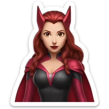 scarlet witch, head sticker