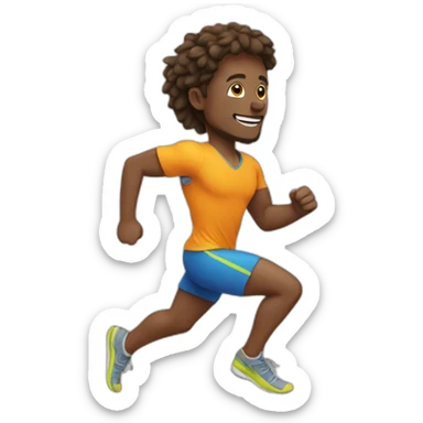 barefoot runner sticker