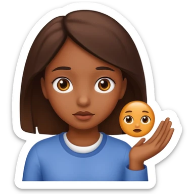 chica investigando sticker