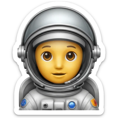 Astronaut helmet with Suggests a contained environment and communication. sticker