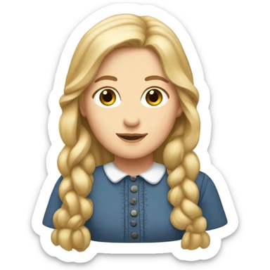 Mary Ingalls pretty with long blonde hair  sticker