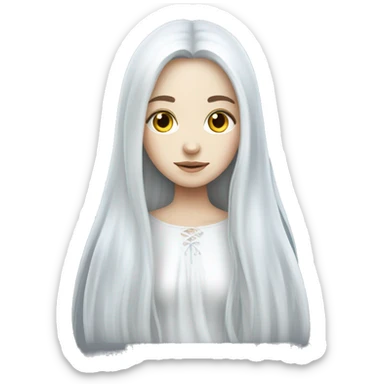 ghost pretty russian girl long hair sticker