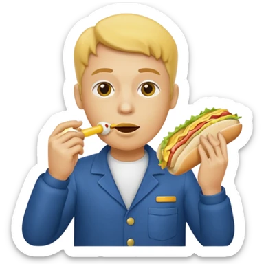 a largean instructor with a whistle  sandwich sticker