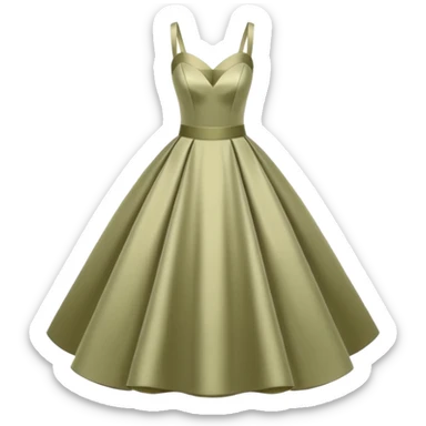 Khaki short satin wedding dress sticker