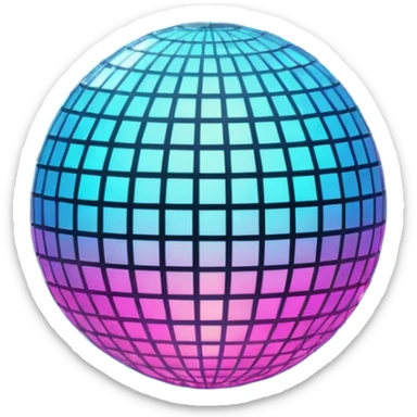 glowing disco ball sticker