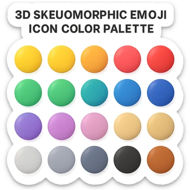 {
  "title": "3D Skeuomorphic Emoji Icon Schema",
  "type": "object",
  "properties": {
    "object": {
      "type": "string",
      "description": "Name of the object to be represented (e.g., 'money bag', 'camera', 'pizza')."
    },
    "style": {
      "type": "string",
      "enum": ["3D skeuomorphic emoji"],
      "description": "Visual style to be used for rendering."
    },
    "materials": {
      "type": "object",
      "properties": {
        "base": {
          "type": "string",
          "description": "Primary material texture, e.g., 'smooth cloth', 'metallic', 'plastic'."
        },
        "details": {
          "type": "array",
          "items": { "type": "string" },
          "description": "Secondary materials or embellishments (e.g., rope, buttons, stitching)."
        }
      }
    },
    "colors": {
      "type": "object",
      "properties": {
        "baseColor": {
          "type": "string",
          "description": "Main color of the object (e.g., '#F5DEB3' for a beige sack)."
        },
        "accentColors": {
          "type": "array",
          "items": { "type": "string" },
          "description": "Accent or highlight colors (e.g., yellow for dollar sign)."
        }
      }
    },
    "lighting": {
      "type": "object",
      "properties": {
        "type": {
          "type": "string",
          "enum": ["soft", "ambient", "studio"],
          "description": "Lighting type used to shade and define volume."
        },
        "shadows": {
          "type": "boolean",
          "description": "Indicates if soft drop shadows are used."
        }
      }
    },
    "geometry": {
      "type": "object",
      "properties": {
        "dimensionality": {
          "type": "string",
          "enum": ["3D"],
          "description": "Indicates that object is rendered in 3D."
        },
        "roundedEdges": {
          "type": "boolean",
          "description": "Indicates if object has smooth, rounded edges."
        }
      }
    },
    "expression": {
      "type": "string",
      "enum": ["playful", "realistic", "friendly"],
      "description": "Overall emotional tone of the icon."
    },
    "background": {
      "type": "string",
      "enum": ["transparent", "white", "gradient"],
      "description": "Background type for the rendered emoji."
    }
  },
  "required": ["object", "style", "materials", "colors", "lighting", "geometry", "expression", "background"]
}

color palette sticker