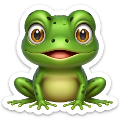 Emoji grenouille choqué  sticker