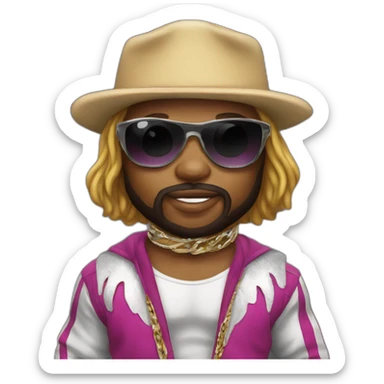 a baby dressed as Randy Savage sticker