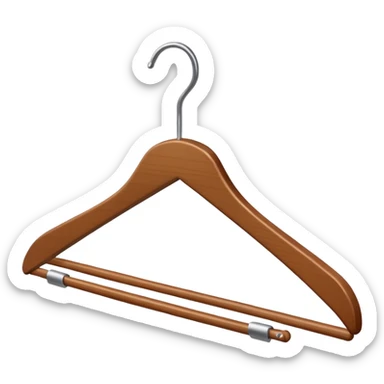 Hanger emoji full wooden and 30°angle sticker