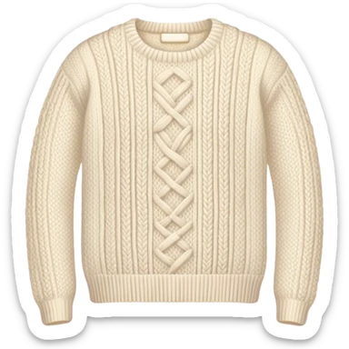 knitted vintage white sweater sticker