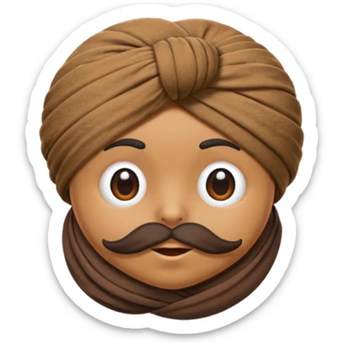 Poo with turban sticker