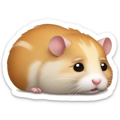 tired hamster sticker