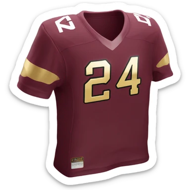 Maroon gold football player #24 sticker