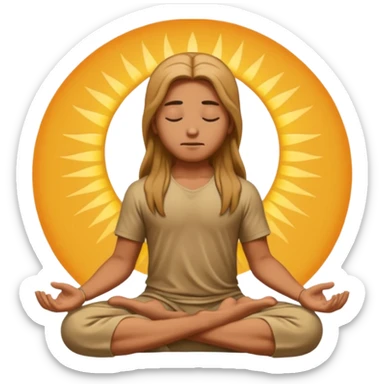 
Chill hippy meditating under sunlight.



























 sticker