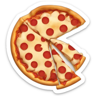 a pizza made of apple pie sticker