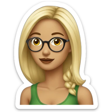 Mulher-Brasileira-oculos-loira sticker