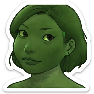 a thick asian girl sticker