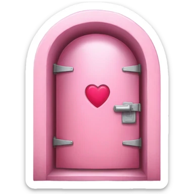 pink vault with a heart door sticker