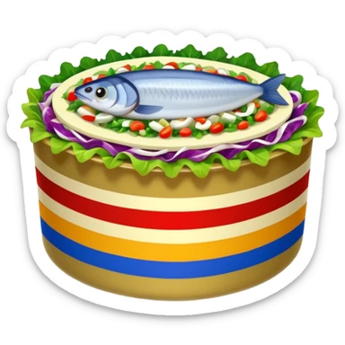 salad herring under a fur coat sticker